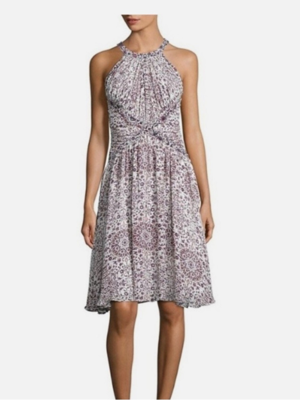 L'AGENCE Clio Shirred Silk Dress